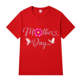 Happy Mother's Day Woman T-shirts Flower Slogan T-shirts