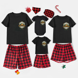 Family Matching Pajamas Camping 2023 Gray Short Pajamas Set