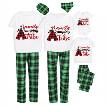 Family Matching Pajamas Family Camping Tribe White Pajamas Set