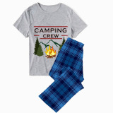 Family Matching Pajamas Camping Crew Gray Pajamas Set