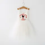 Girls Multicolor Puffy Slip Name Custom Birthday Celebration Cartoon Mouse Tutu Dress