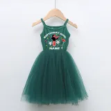 Girls Multicolor Puffy Slip Name Custom Birthday Celebration Cartoon Mouse Tutu Dress