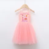 Girls Birthday Dress Puffy Slip Name Custom Birthday Celebration Cartoon Piggy Tutu Dress