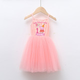 Girls Birthday Dress Puffy Slip Name Custom Birthday Celebration Cartoon Piggy Tutu Dress