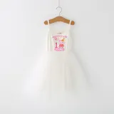 Girls Birthday Dress Puffy Slip Name Custom Birthday Celebration Cartoon Piggy Tutu Dress