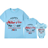 Mommy and Me Tshirt Baby Bodysuit Happy Mother's Day Name Custom T-shirts