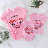 Mommy and Me Tshirt Baby Bodysuit Happy Mother's Day Name Custom T-shirts