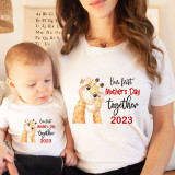 Mommy and Me Tshirt Baby Bodysuit Our First Mother's Day Together 2023 Deers T-shirts