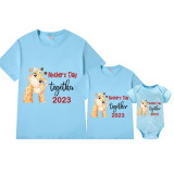 Mommy and Me Tshirt Baby Bodysuit Happy Mother's Day Together 2023 Deers T-shirts