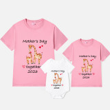 Mommy and Me Tshirt Baby Bodysuit Happy Mother's Day Together 2023 T-shirts