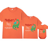 Mommy and Me Tshirt Baby Bodysuit Happy Mother's Day 2023 Dinosaurs T-shirts