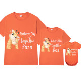 Mommy and Me Tshirt Baby Bodysuit Happy Mother's Day Together 2023 Deers T-shirts