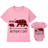Mommy and Me Tshirt Baby Bodysuit Our First Mother's Day Bears T-shirts