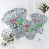 Mommy and Me Tshirt Baby Bodysuit Happy Mother's Day 2023 Dinosaurs T-shirts