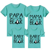 Family Matching Clothing Top Bear Family T-shirts