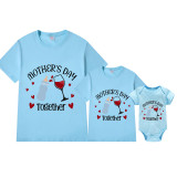 Mommy and Me Tshirt Baby Bodysuit Happy Mother's Day Together T-shirts