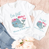 Mommy and Me Tshirt Baby Bodysuit Our First Mother's Day Together Name Custom T-shirts