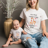 Mommy and Me Tshirt Baby Bodysuit Our First Mother's Day Together 2023 T-shirts