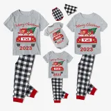 2023 Christmas Matching Family Pajamas Exclusive Design Gnomies Your Are All Merry Christmas Gray Short Pajamas Set