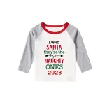 2023 Christmas Matching Family Pajamas They Are the Naughty Ones Red Pajamas Set With Baby Pajamas