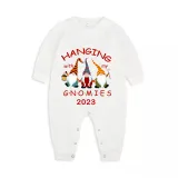 2023 Christmas Family Matching Pajamas Hanging With My Gnomies Red Pajamas Set