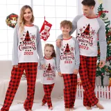 2023 Christmas Matching Family Pajamas Christmas Tree White Pajamas Set With Baby Bodysuit