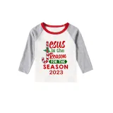 2023 Christmas Matching Family Pajamas Jesus Is The Reason For The Season Red Pajamas Set