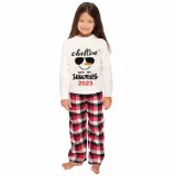 2023 Christmas Matching Family Pajamas Chillin With My Snowmies Sunglass Snowman Red Pajamas Set