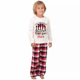 2023 Christmas Matching Family Pajamas Exclusive Design Wonderful Time Red Pajamas Set
