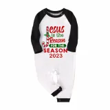 2023 Christmas Matching Family Pajamas Jesus Is The Reason For The Season Red Pajamas Set