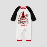 2023 Christmas Matching Family Pajamas Christmas Tree Gray Pajamas Set With Baby Bodysuit