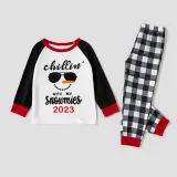 2023 Christmas Matching Family Pajamas Chillin With My Snowmies Sunglass Snowman White Pajamas Set