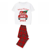 2023 Christmas Matching Family Pajamas Exclusive Design Gnomies Your Are All Merry Christmas Black White Short Pajamas Set