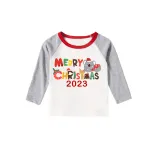 2023 Christmas Matching Family Pajamas Exclusive Design Cartoon Elephant Merry Christmas Red Pajamas Set