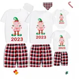 2023 Christmas Matching Family Pajamas Exclusive Design Naughty List Elf Short Pajamas Set