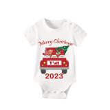 2023 Christmas Matching Family Pajamas Exclusive Design Gnomies Your Are All Merry Christmas Black White Short Pajamas Set