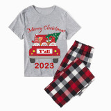 2023 Christmas Matching Family Pajamas Exclusive Design Gnomies Your Are All Merry Christmas Gray Short Pajamas Set