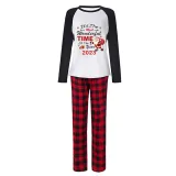 2023 Christmas Matching Family Pajamas Exclusive Design It is The Wonderful Time Red Pajamas Set