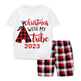 2023 Christmas Matching Family Pajamas Christmas With My Tribe Short Pajamas Set