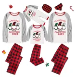 2023 Christmas Matching Family Pajamas Hanging With My Gnomies White Pajamas Set
