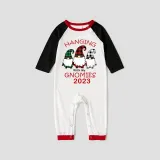 2023 Christmas Matching Family Pajamas Hanging With My Gnomies Gray Pajamas Set