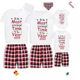 2023 Christmas Matching Family Pajamas Exclusive It Is Wonderful Time Short Pajamas Set