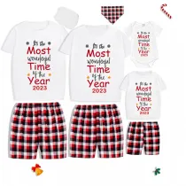 2023 Christmas Matching Family Pajamas Exclusive It Is Wonderful Time Short Pajamas Set