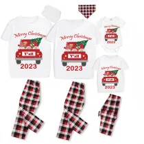 2023 Christmas Matching Family Pajamas Exclusive Design Gnomies Your Are All Merry Christmas Black White Short Pajamas Set