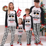 2023 Christmas Matching Family Pajamas Chillin With My Snowmies Sunglass Snowman White Pajamas Set