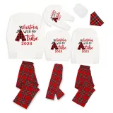 2023 Christmas Matching Family Pajamas Christmas With My Tribe Gray Pajamas Set