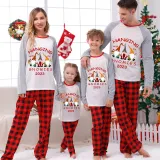 2023 Christmas Family Matching Pajamas Hanging With My Gnomies Red Pajamas Set