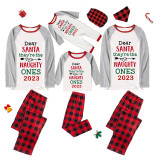 2023 Christmas Matching Family Pajamas They Are the Naughty Ones Red Pajamas Set With Baby Pajamas