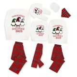 2023 Christmas Matching Family Pajamas Hanging With My Gnomies Gray Pajamas Set