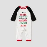 2023 Christmas Matching Family Pajamas They Are the Naughty Ones Gray Pajamas Set With Baby Pajamas